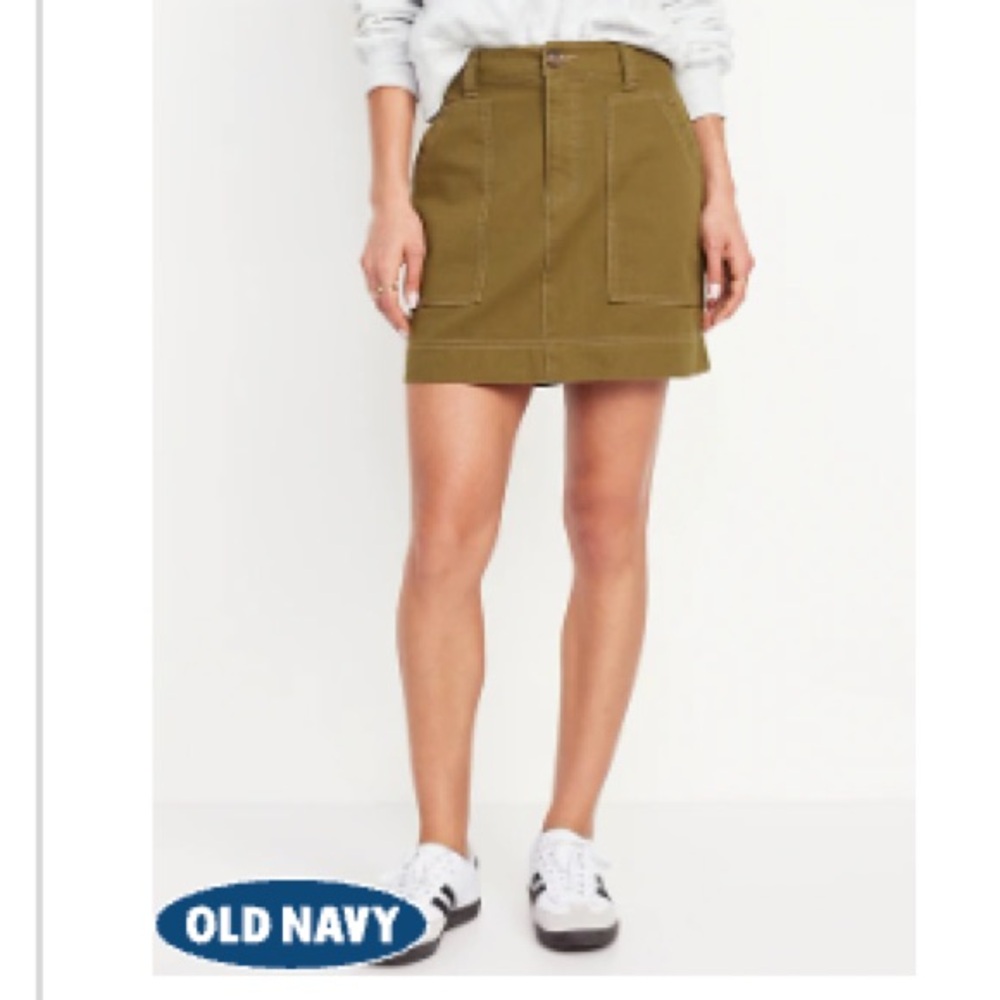 Old Navy Women's Olive Utility Mini Skirt NWT